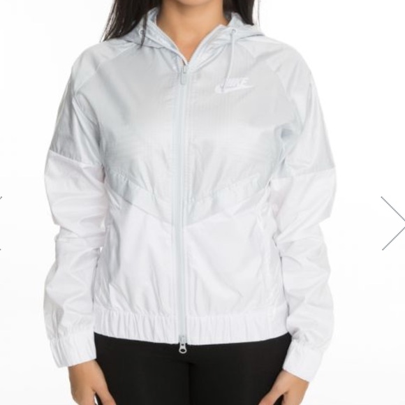 nike windbreaker jacket white